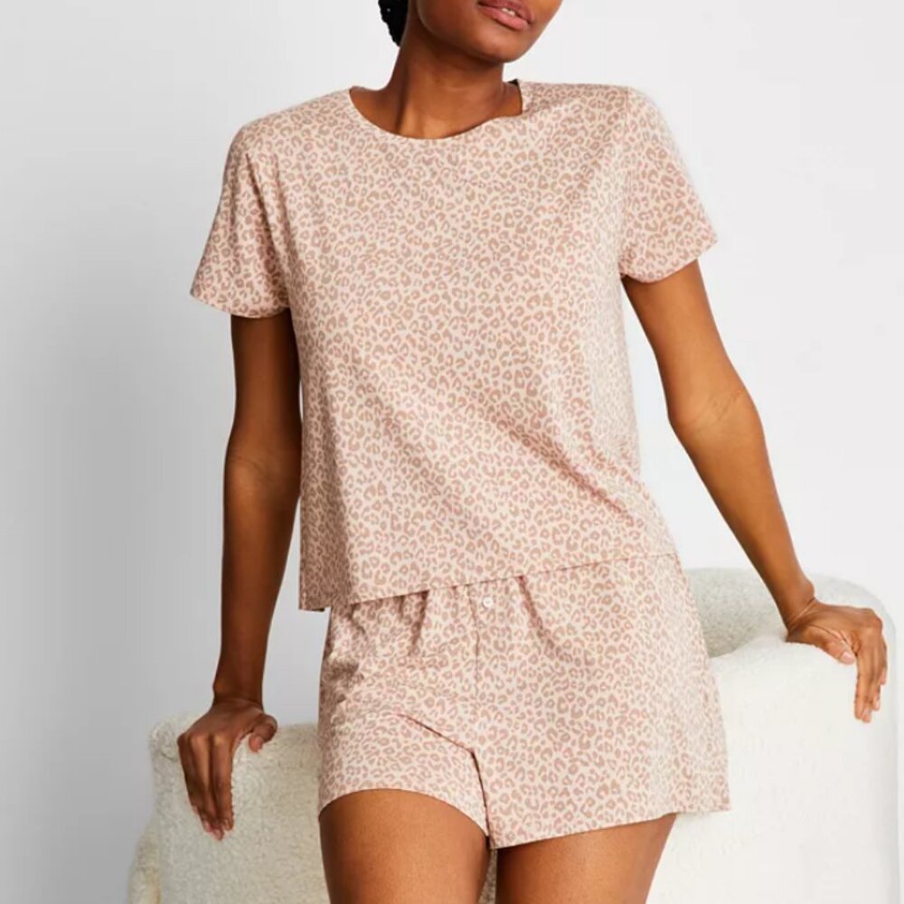 NWT Women's State of Day (Macy's) Short-Sleeve Boxer Pajama Set, Size M